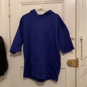 Short sleeve pullover hoodie